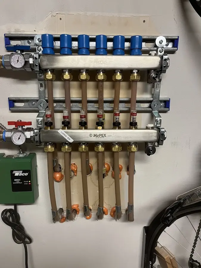 Plumber performing Gas Leak Detection at a residential property in Gulf Breeze